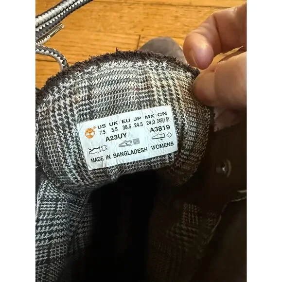 Timberland Courmayeur Valley 6-inch Waterproof Boots Womens 7.5 Brown Leather - Picture 4 of 5